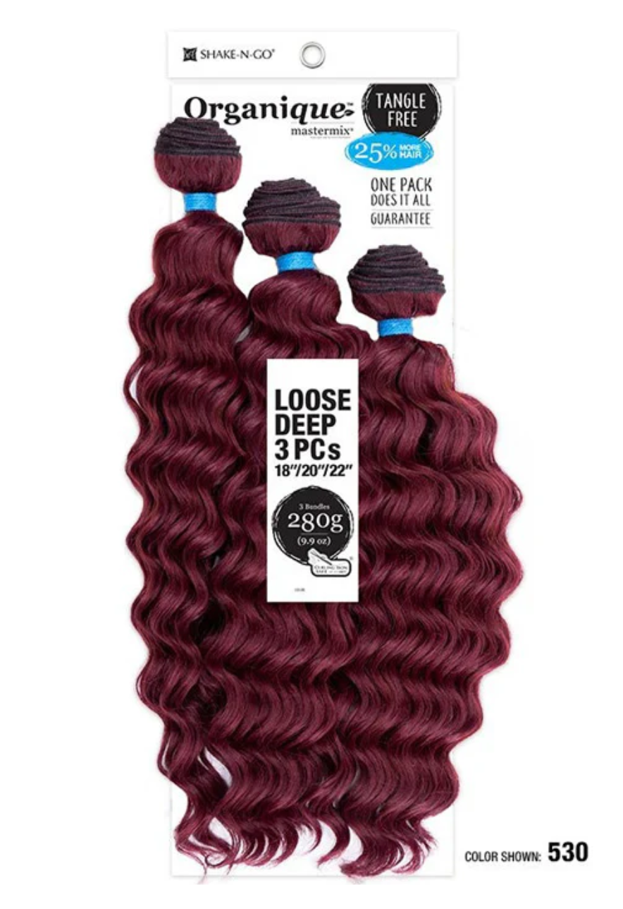SHAKE N GO - ORGANIQUE - LOOSE DEEP WAVE 3PCS - 18'' 20'' 22''