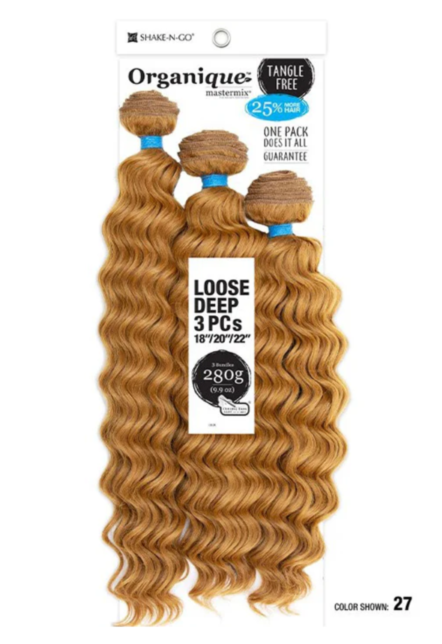 SHAKE N GO - ORGANIQUE - LOOSE DEEP WAVE 3PCS - 18'' 20'' 22''