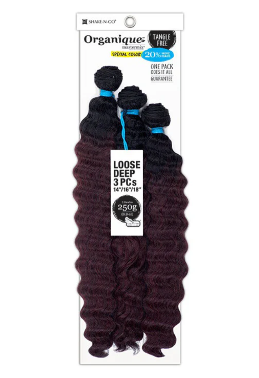 SHAKE N GO - ORGANIQUE - LOOSE DEEP WAVE 3PCS - 18'' 20'' 22''