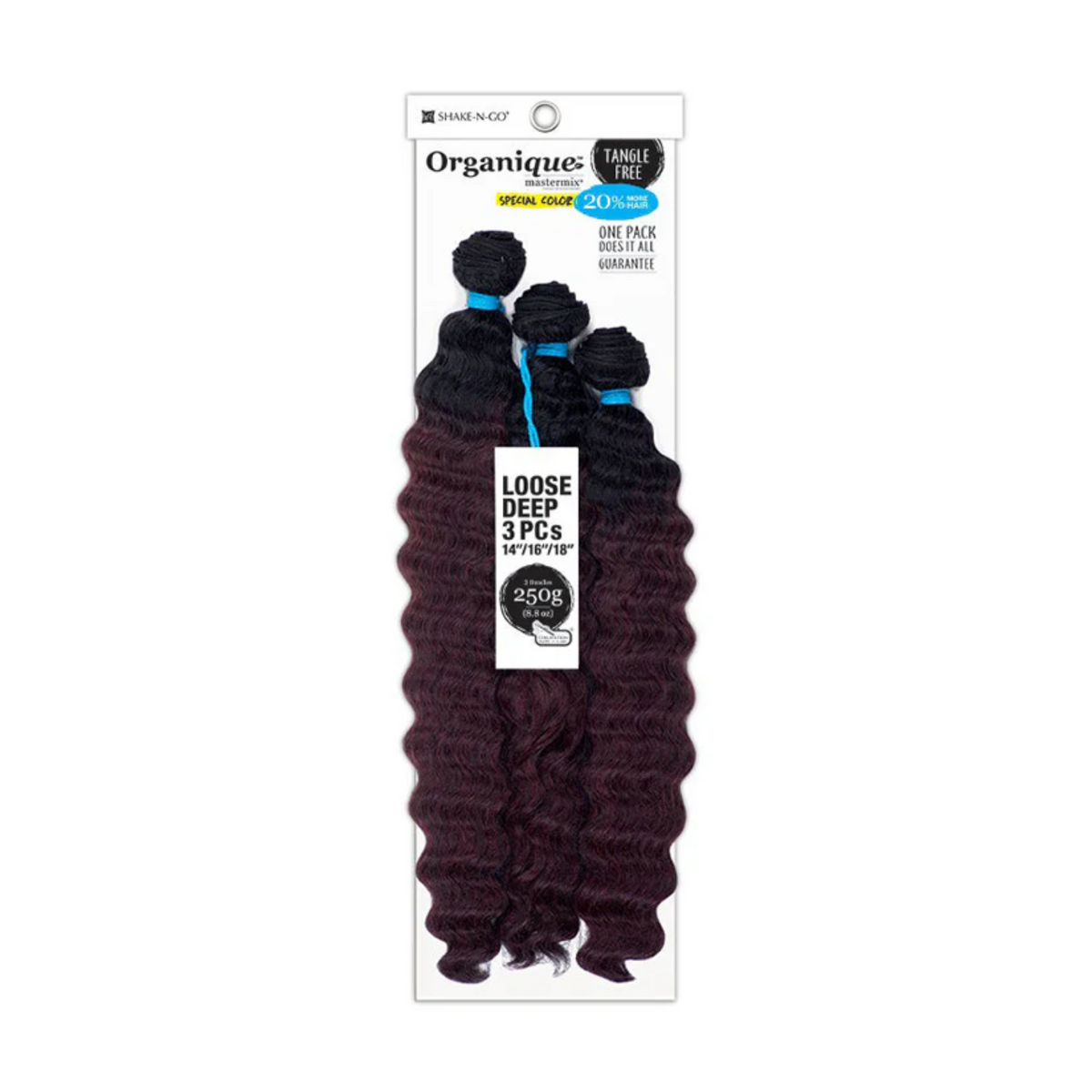 SHAKE N GO - ORGANIQUE - LOOSE DEEP WAVE 3PCS - 18'' 20'' 22''