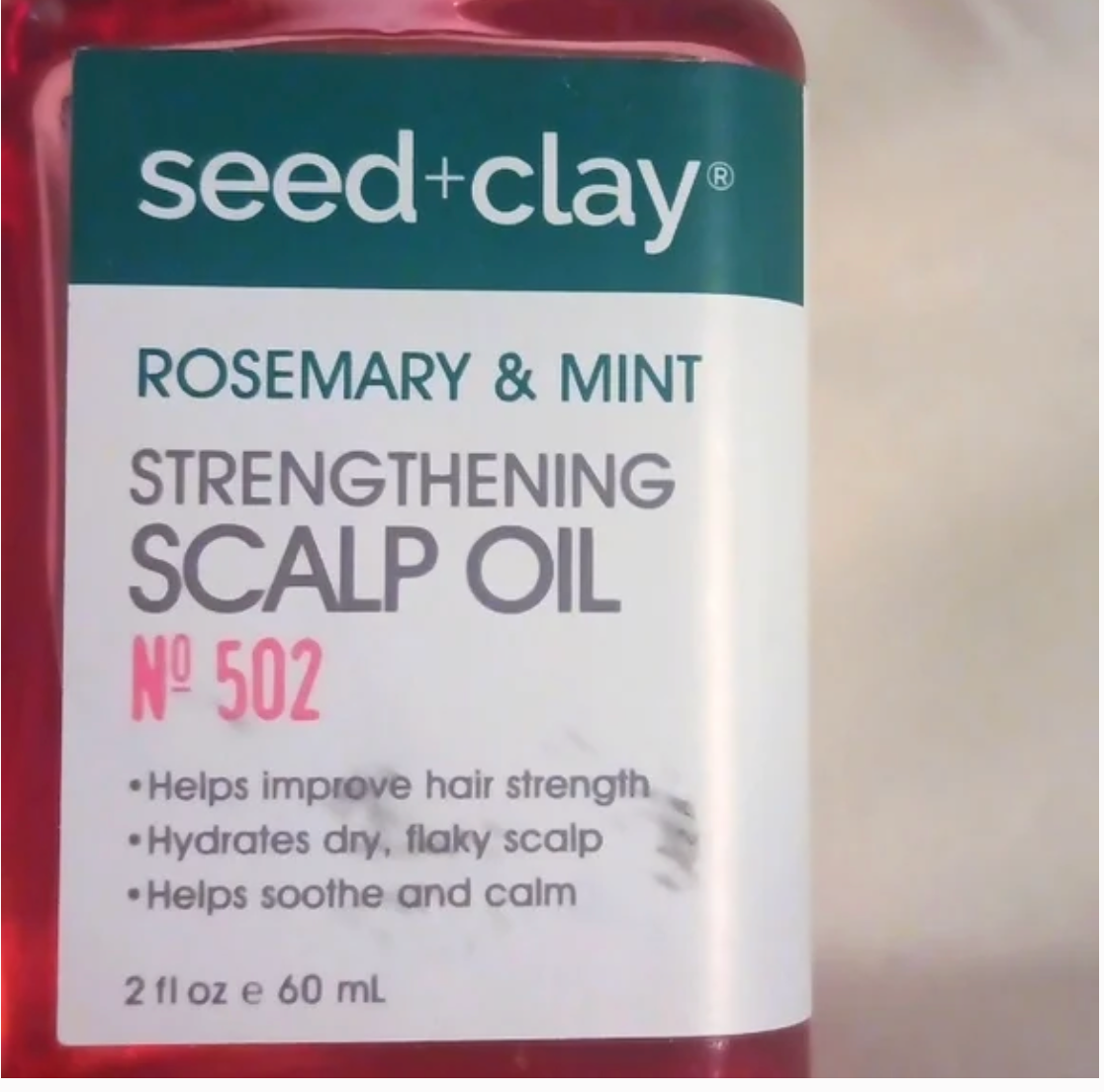 SEED+CLAY-ROSEMARY & MINT STRENGTHENING SCALP OIL