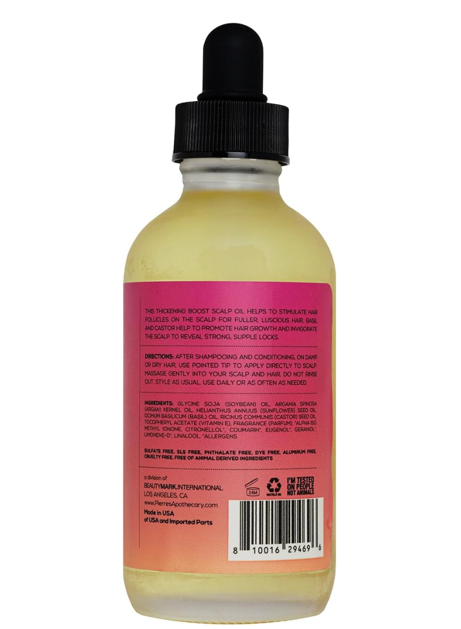 pierre's apothecary - thickening boost - Basil + Castor scalp oil