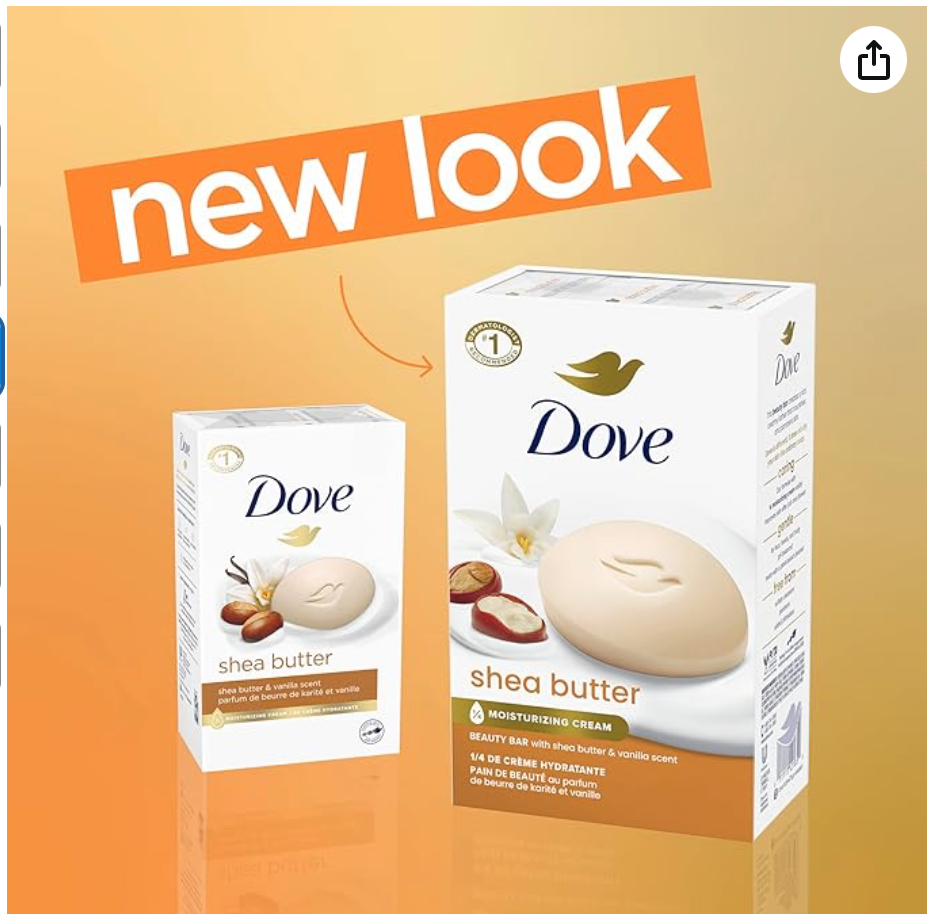 DOVE - SHEA BUTTER - BAR SOAP