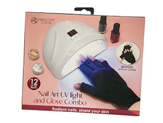 PRESCOTT & TAYLOR - Nail Art UV Light & Glove Combo - 36W