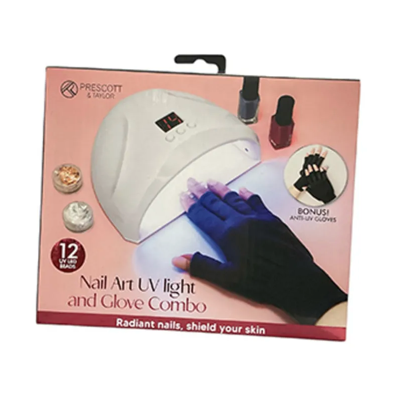 PRESCOTT & TAYLOR - Nail Art UV Light & Glove Combo - 36W