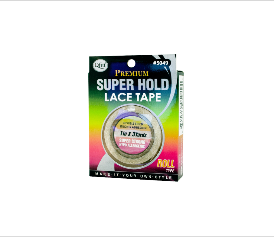 QFITT - PREMIUM SUPER HOLD - LACE TAPE - 1 IN X 3 YARDS