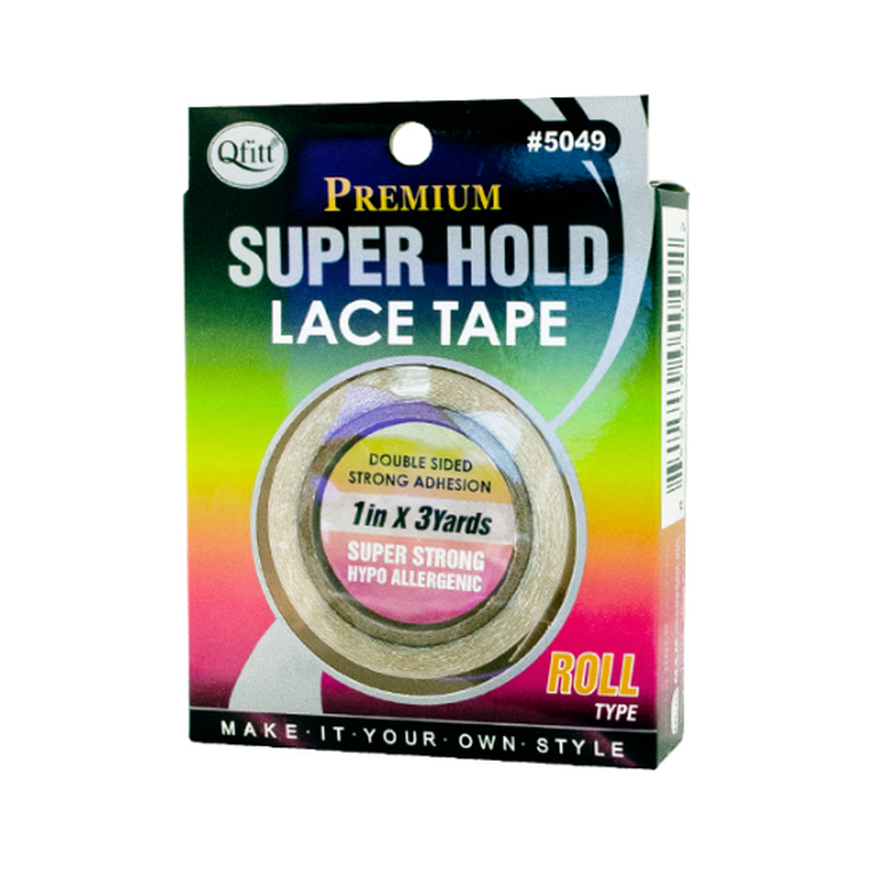 QFITT - PREMIUM SUPER HOLD - LACE TAPE - 1 IN X 3 YARDS