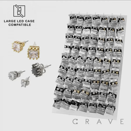 S & J - PREMIUM QUALITY CUBIC ZIRCONIUM STEEL PIN
