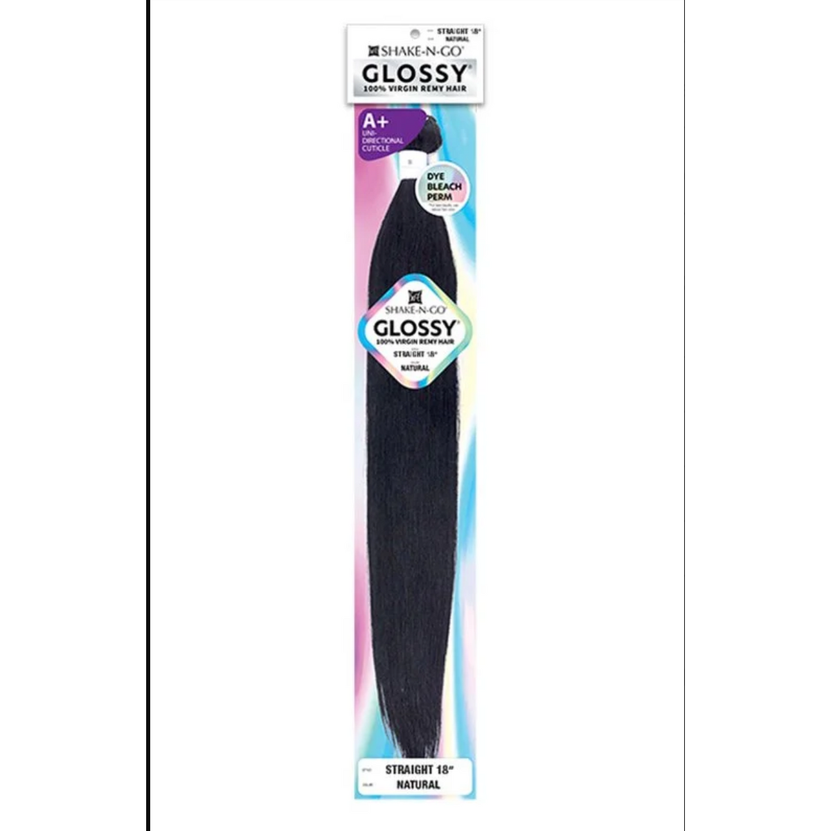 UH -STRAIGHT HUMAN HAIR - GLOSSY - BUNDLES - NATURAL BLACK