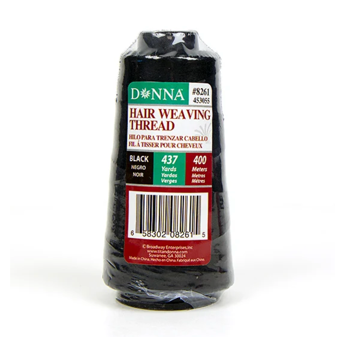 DONNA - HAIR WEAVING THREAD - 400 M - BLACK