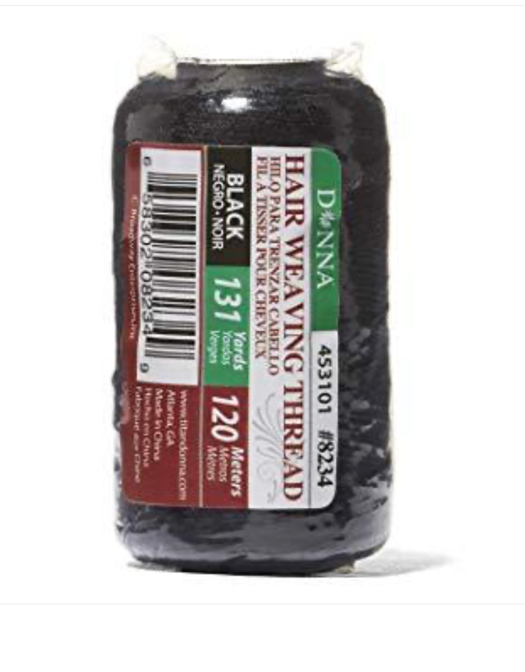 DONNA - HAIR WEAVING THREAD - 120 M - BLACK