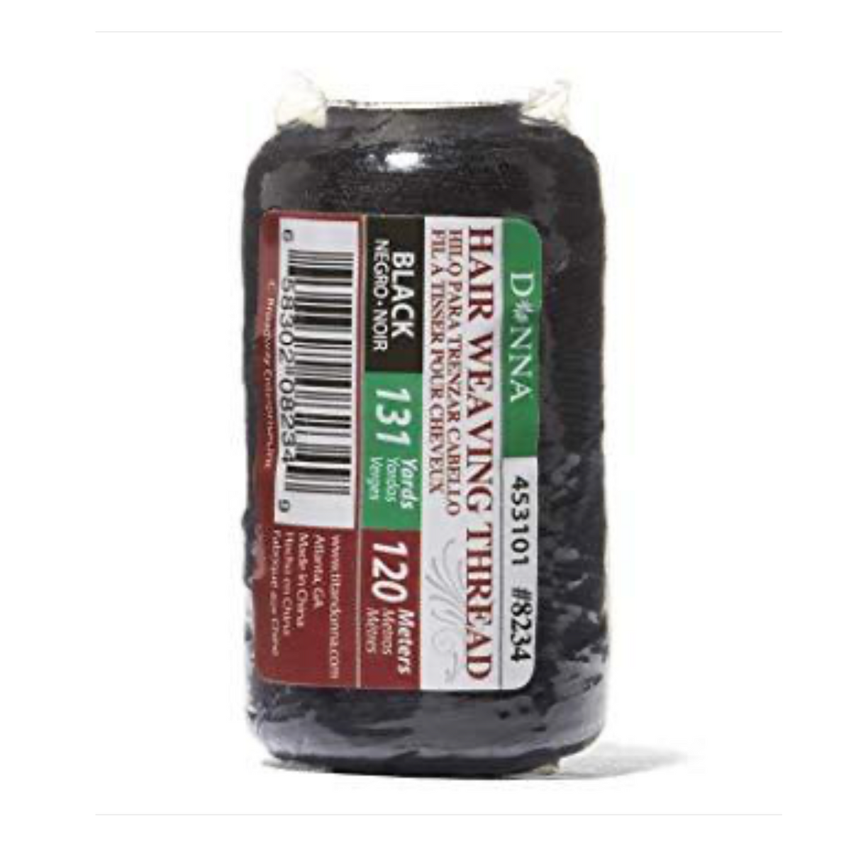 DONNA - HAIR WEAVING THREAD - 120 M - BLACK