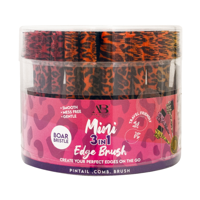 ANA BEAUTY EDGE BRUSH MINI 3 IN 1 LEOPARD