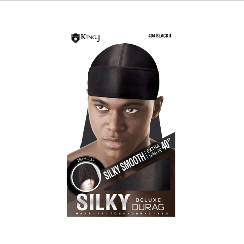 KING.J - SILKY DELUCE DURAG - EXTRA-LONG TIE - 40''