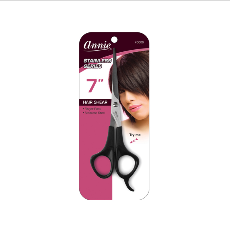 ANNIE #5006 SCISSOR HAIR SHEAR 6 1/2" BLACK