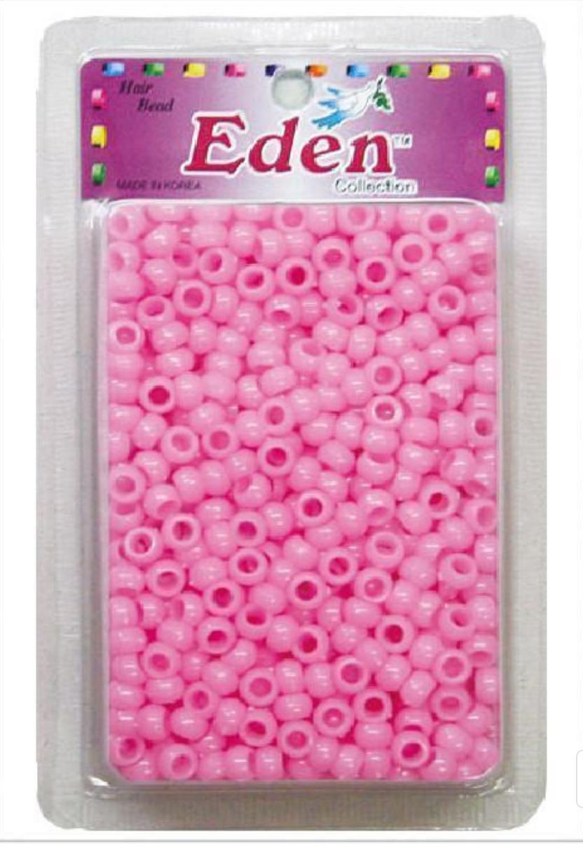 EDEN 1000 SMALL BEADS LARGE PACK HAIR BEADS - PINK