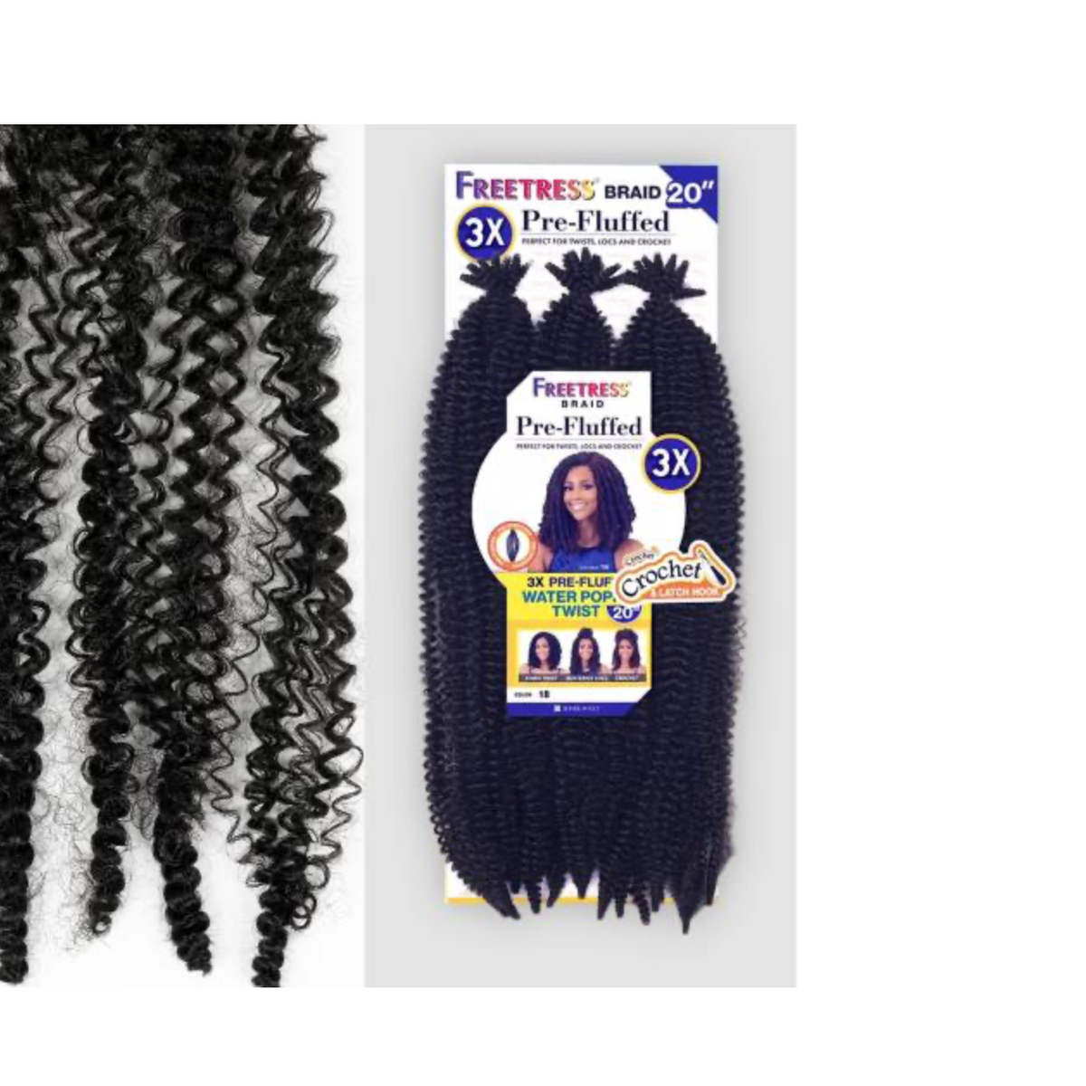 Shake-N-Go 3X Pre-Fluffed Poppin' Twist Braid 20"