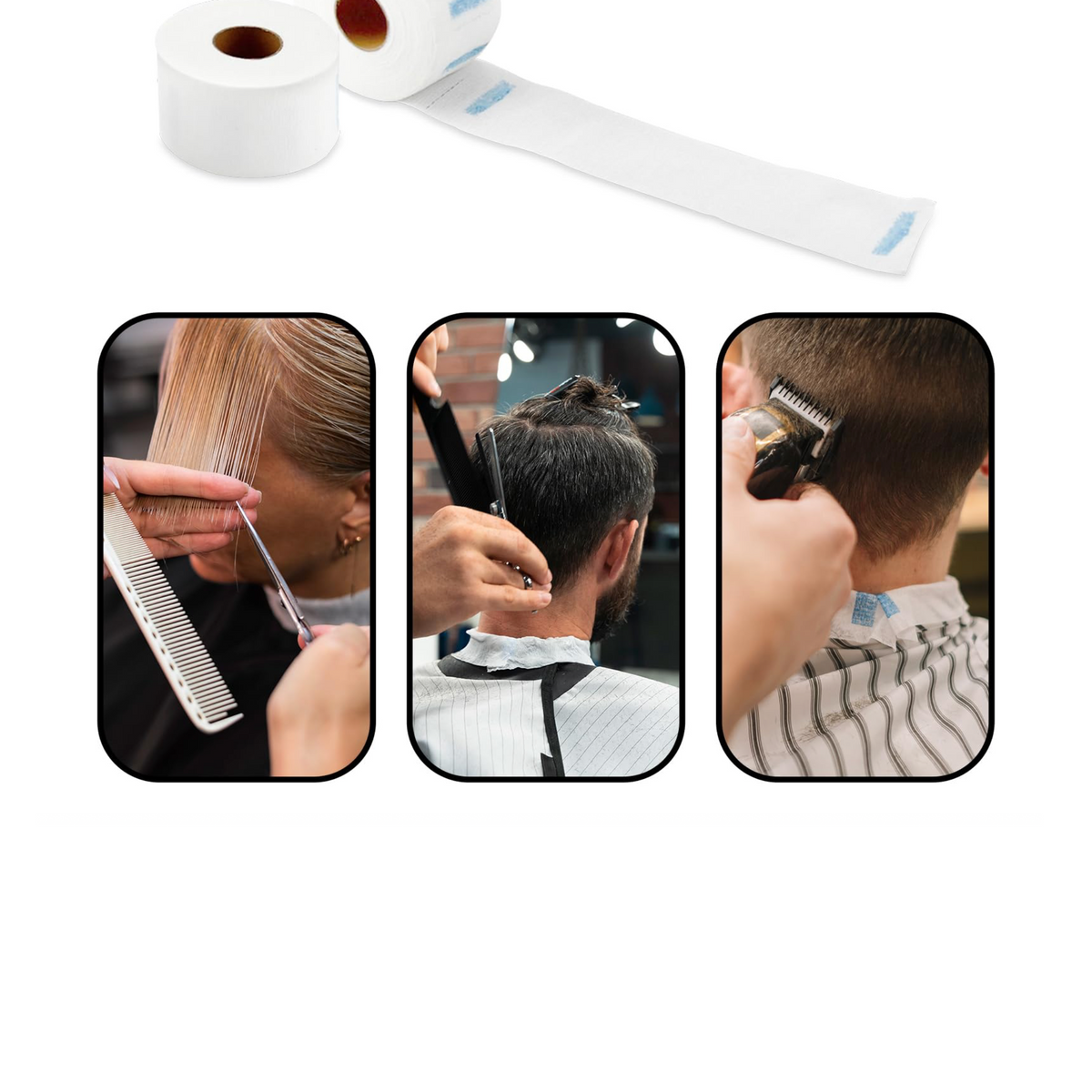 Neck Ruffles- disposable barber neck strips - hair edge paper