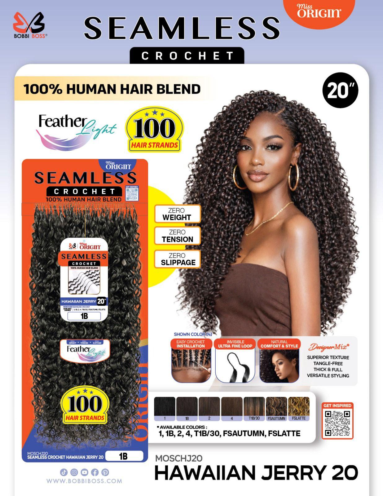 Bobbi Boss - Human Hair Blend - Seamless Crochet - Hawaiian Jerry - 20” - 4