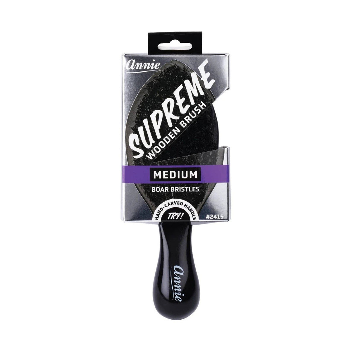 Annie International, Inc. - Annie Supreme Club Brush Medium Boar Bristles
