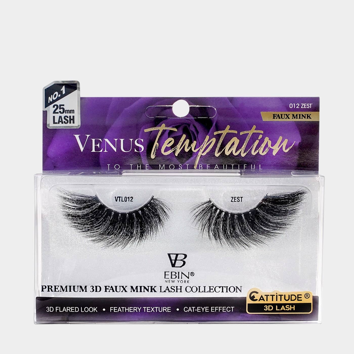 EBIN NEW YORK - Venus Temptation 25mm Faux Mink 3D Lashes: Mesmerize