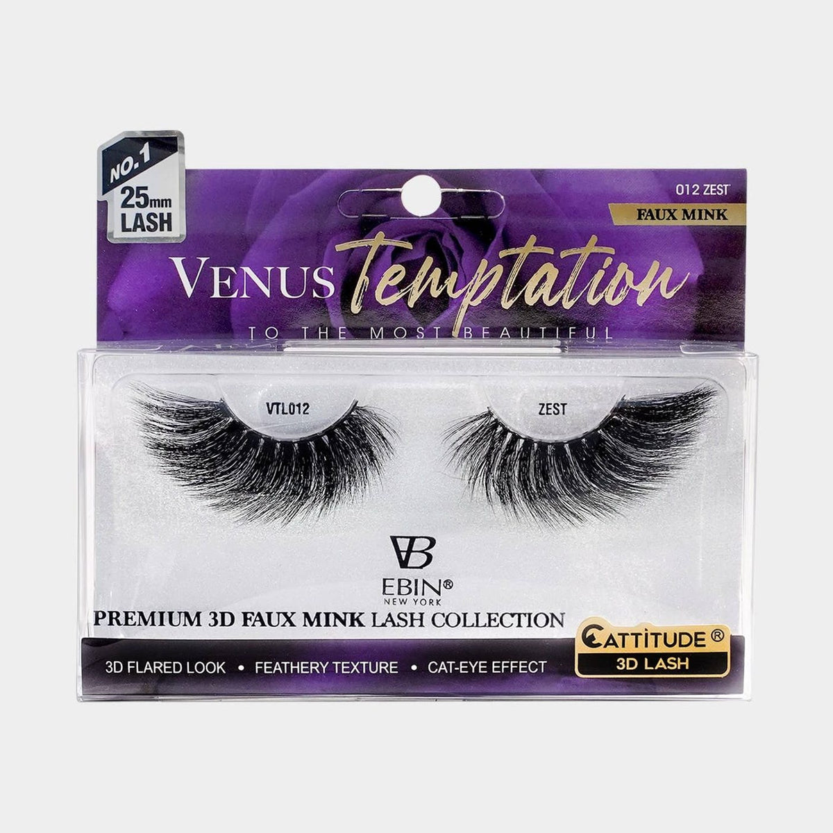 EBIN NEW YORK - Venus Temptation 25mm Faux Mink 3D Lashes: Mesmerize