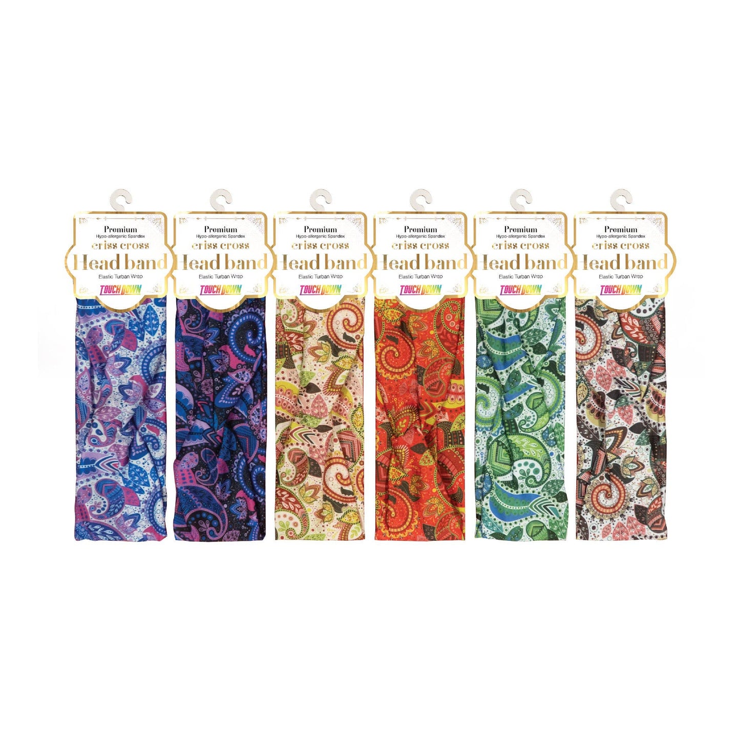 SM Beauty LLC - Criss Cross Headband - Elastic Turban Wrap: Havana