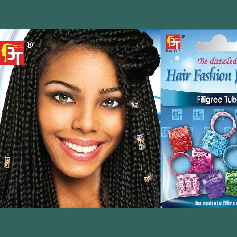 MI Hair Distribution - BRAID JEWELRY FLIGIREE TUBE-10 MM ASSORTED