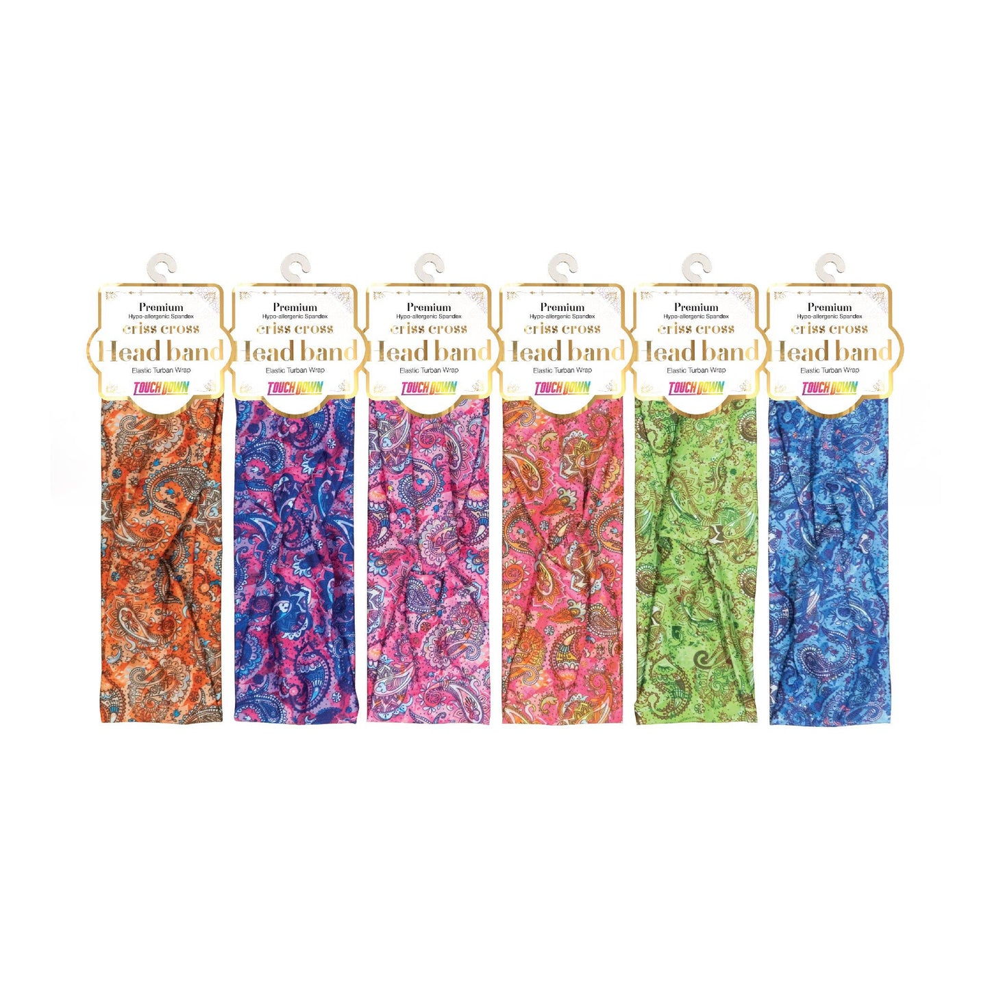 SM Beauty LLC - Criss Cross Headband - Elastic Turban Wrap: Havana