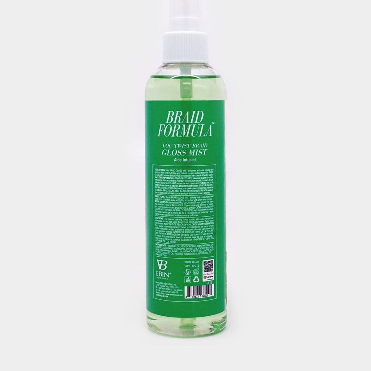 EBIN NEW YORK - BRAID FORMULA LOC. TWIST. BRAID GLOSS MIST 250ML (8OZ) - HYDRATING