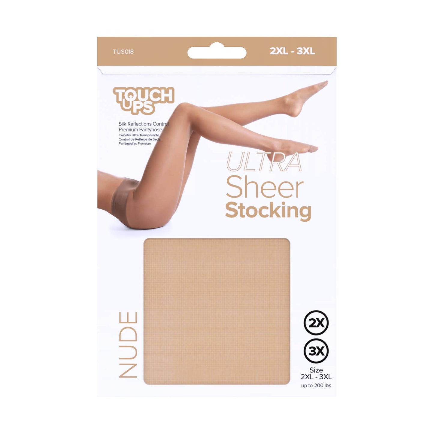Touch Ups Ultra Sheer Stocking: Nude - L-XL