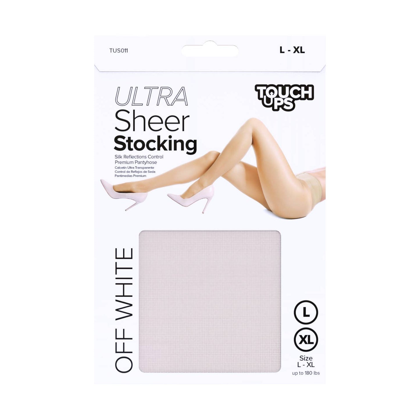 Touch Ups Ultra Sheer Stocking: Off Black - L-XL