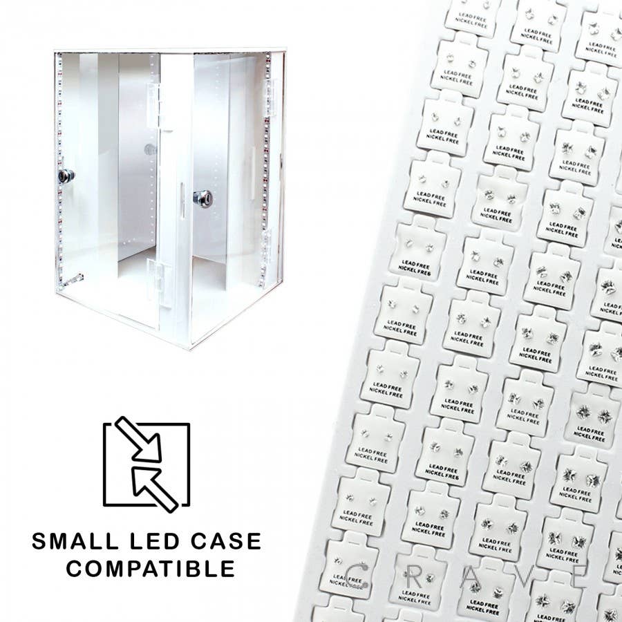 CRAVE BODY JEWELRY - PAIR CLEAR SQUARE CZ STUD EARRINGS: Steel / Clear---6mm