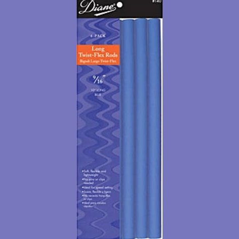 MI Hair Distribution - 10 INCH TWIST-FLEX RODS 6-PACK BLUE 9/16 INCH