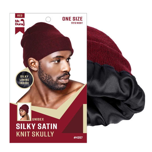 Annie International, Inc. - Mr. Durag Silky Satin Knit Skully, 1 Count Beanie, Assorted