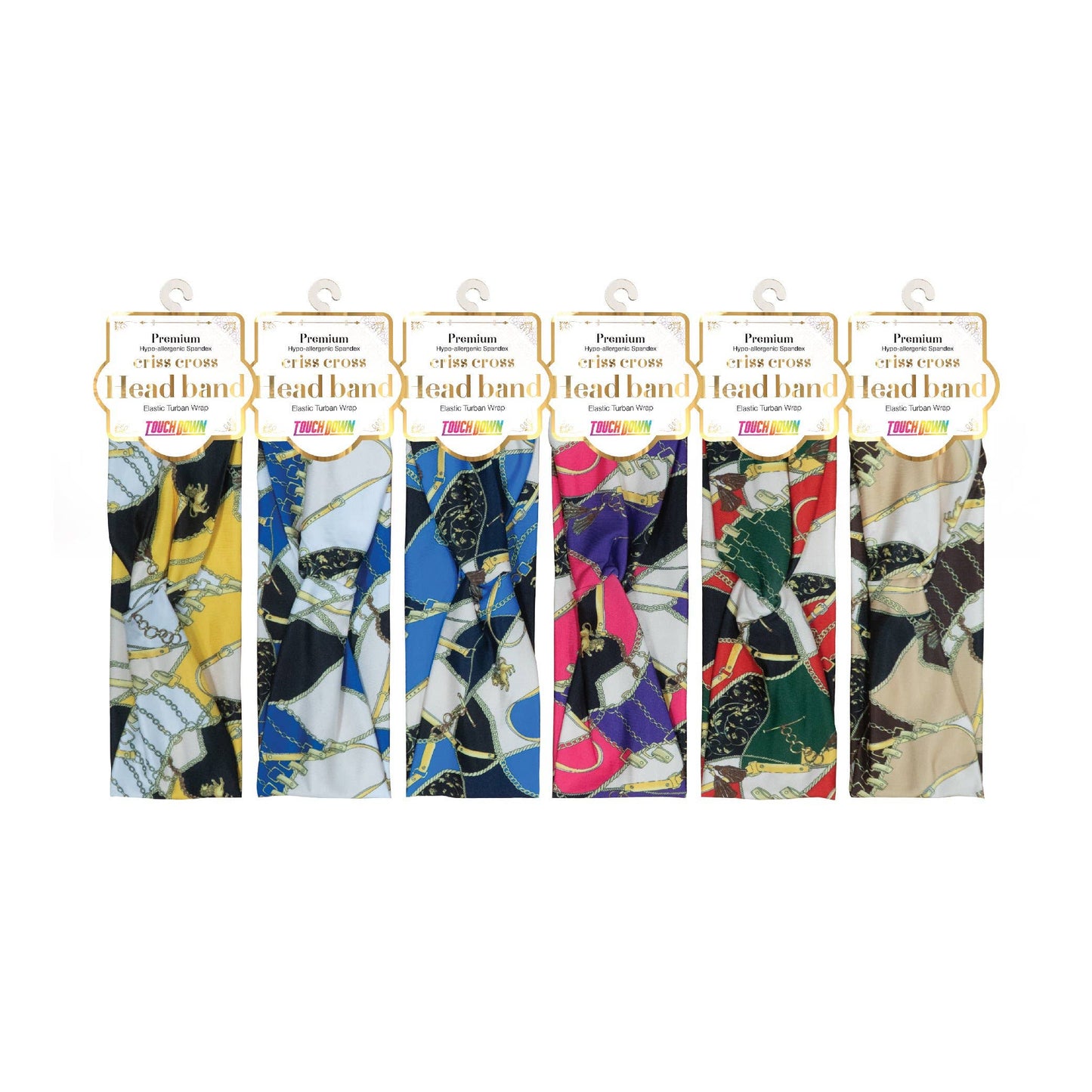 SM Beauty LLC - Criss Cross Headband - Elastic Turban Wrap: Havana