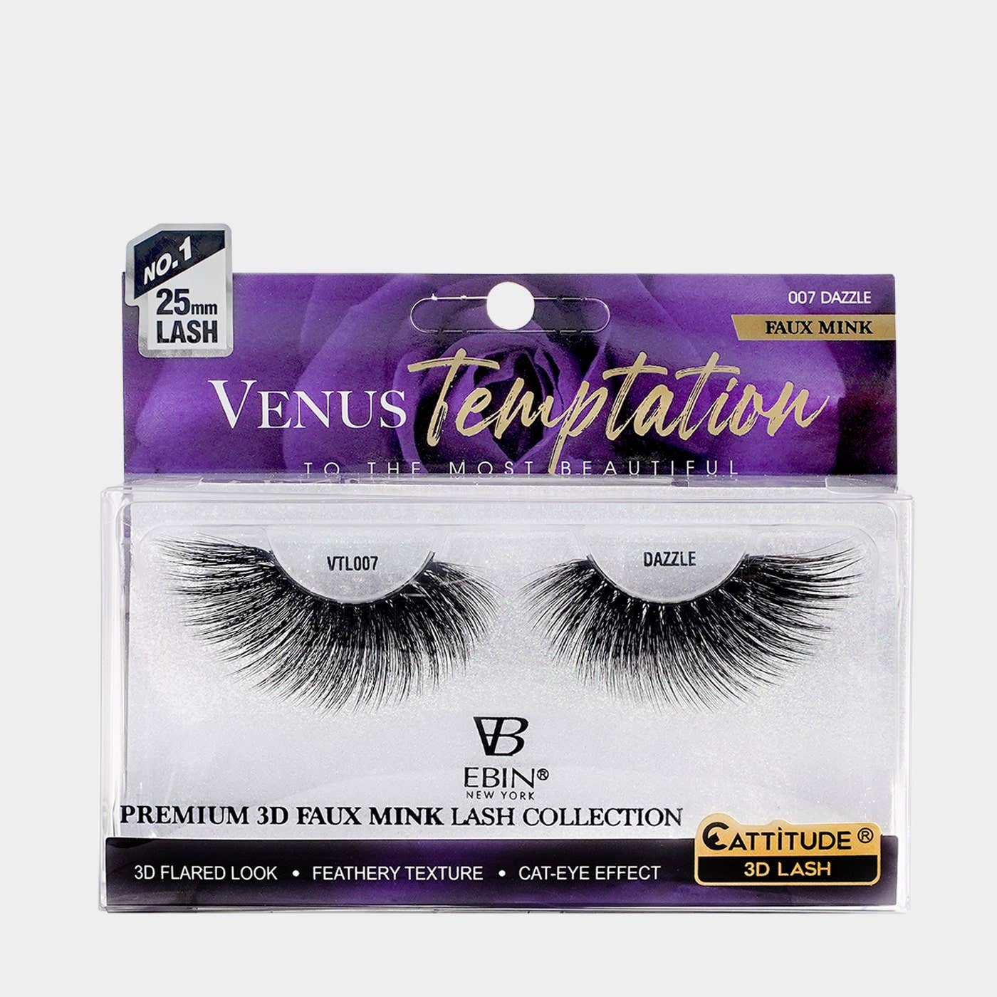 EBIN NEW YORK - Venus Temptation 25mm Faux Mink 3D Lashes: Mesmerize