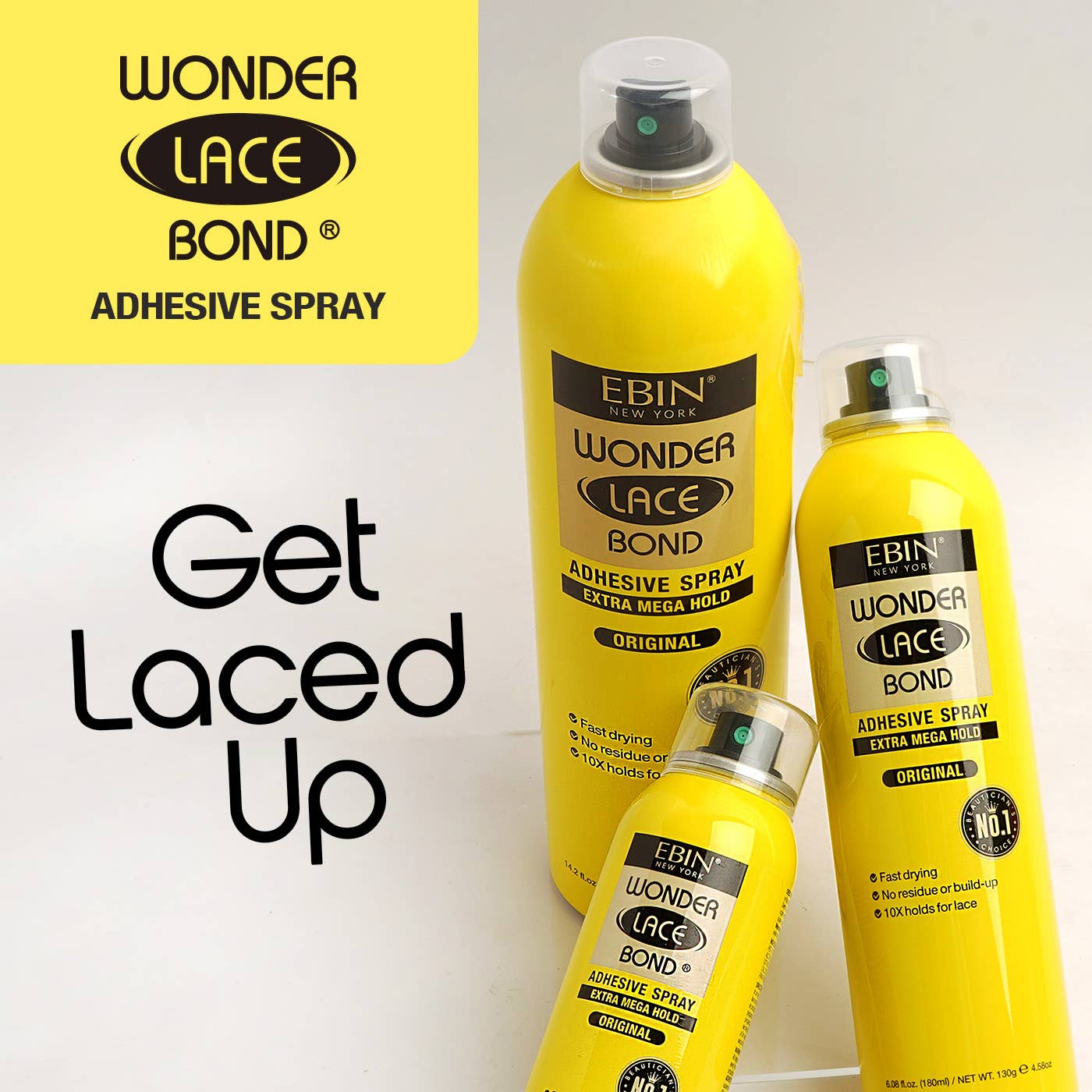 EBIN NEW YORK - Wonder Lace Bond Wig Adhesive Spray - Extra Mega Hold: 80ml