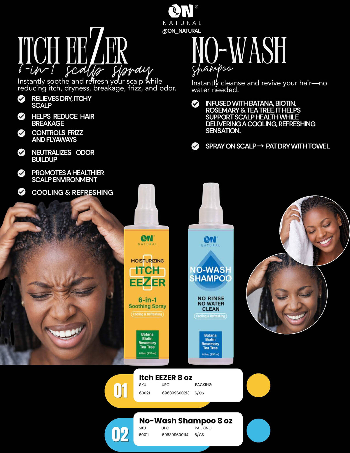ON Natural USA - ON Natural - Moisturizing Itch Eezer 6-in-1 Soothing Spray