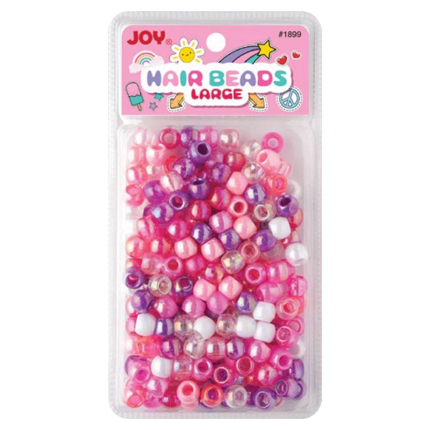 Annie International, Inc. - Joy Large Hair Beads 240Ct Asst Purple & Pink