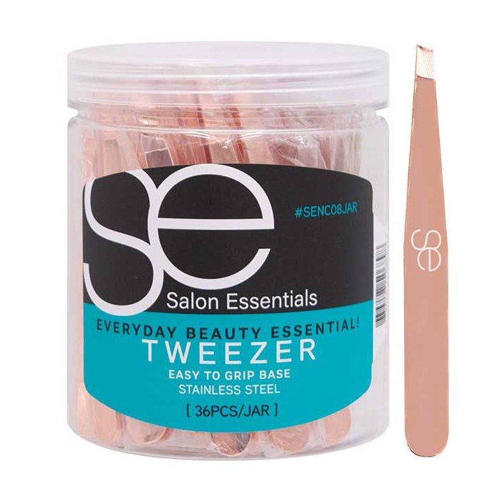 Majestic Wholesale - Salon Essentials Everyday Rose Gold Tweezer 36ct