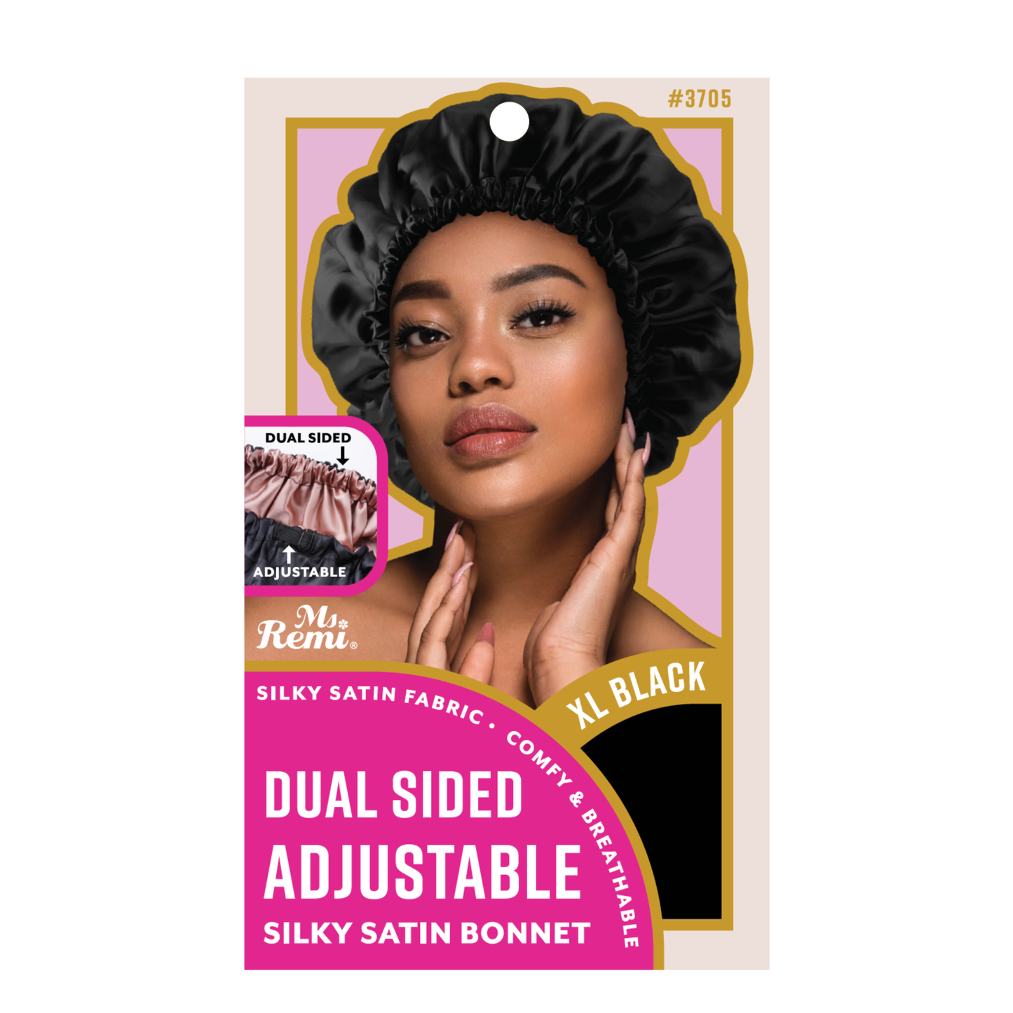 Annie International, Inc. - Ms. Remi Adjustable Dual-Sided Silky Satin Bonnet X-Large