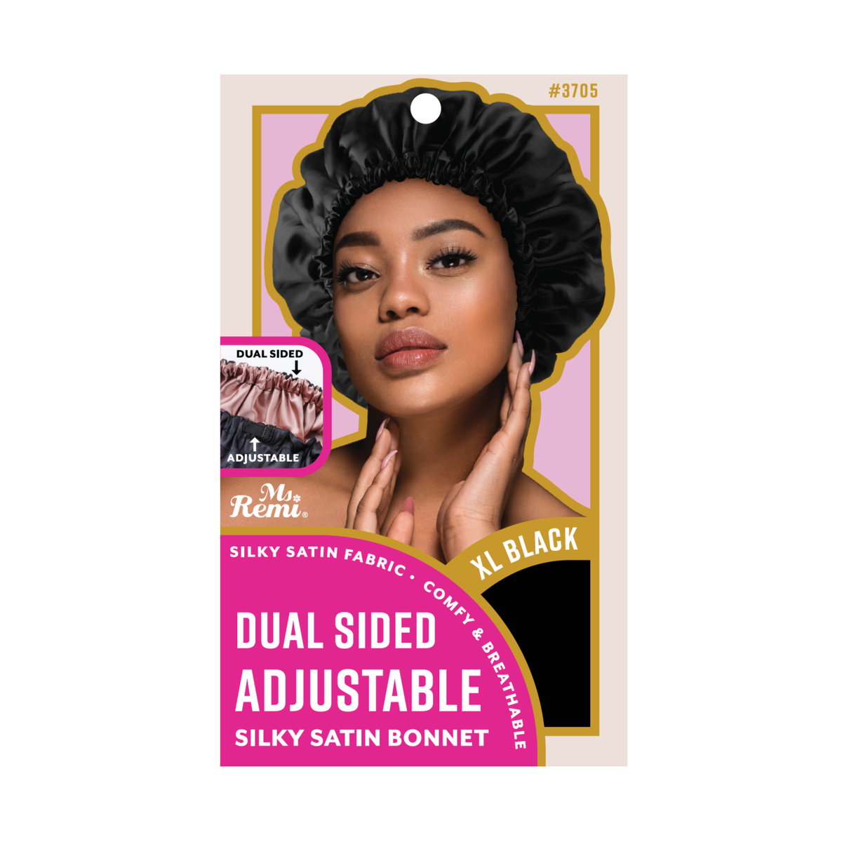 Annie International, Inc. - Ms. Remi Adjustable Dual-Sided Silky Satin Bonnet X-Large