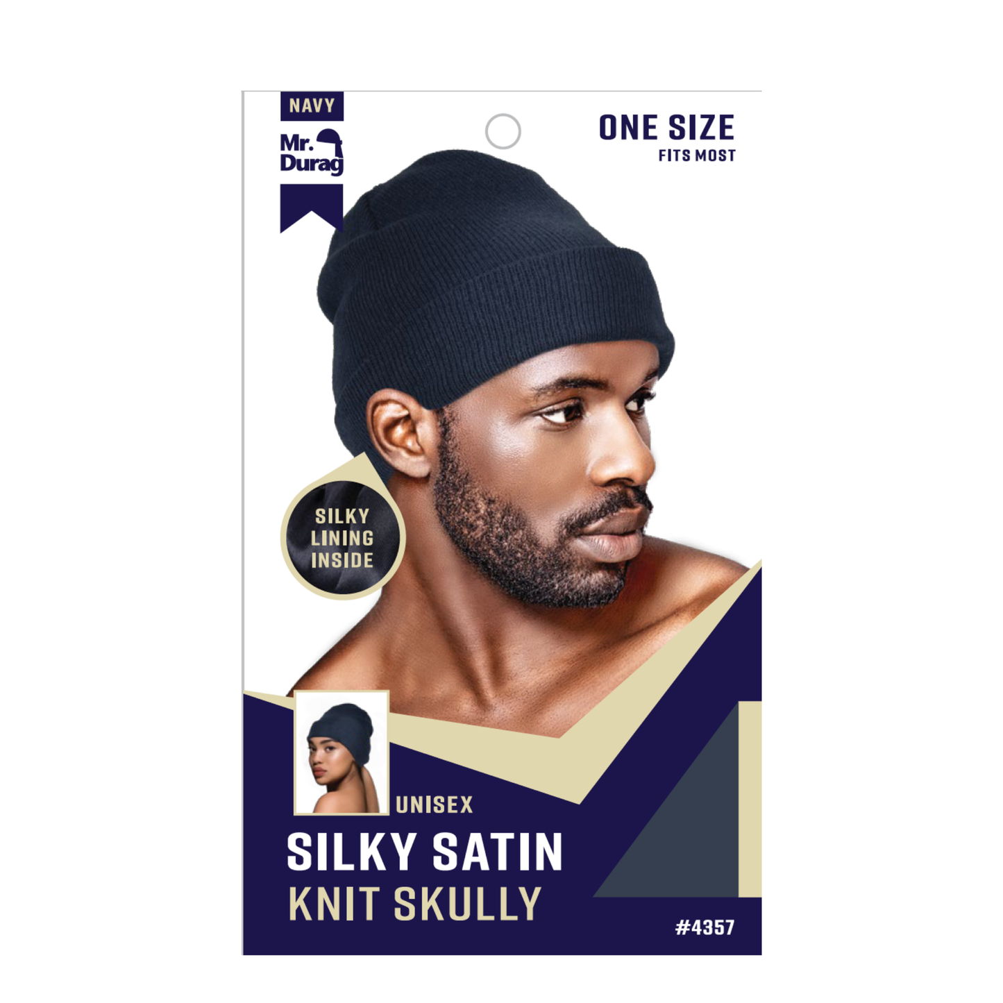 Annie International, Inc. - Mr. Durag Silky Satin Knit Skully, 1 Count Beanie, Assorted