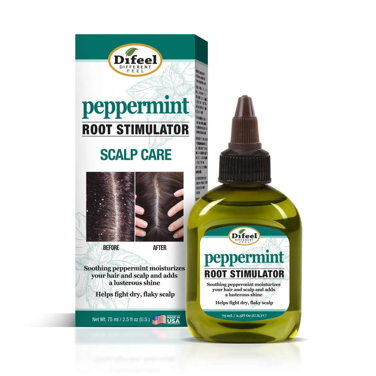 Majestic Wholesale - Difeel Root Stimulator Hair Oil in Peppermint 2.5oz
