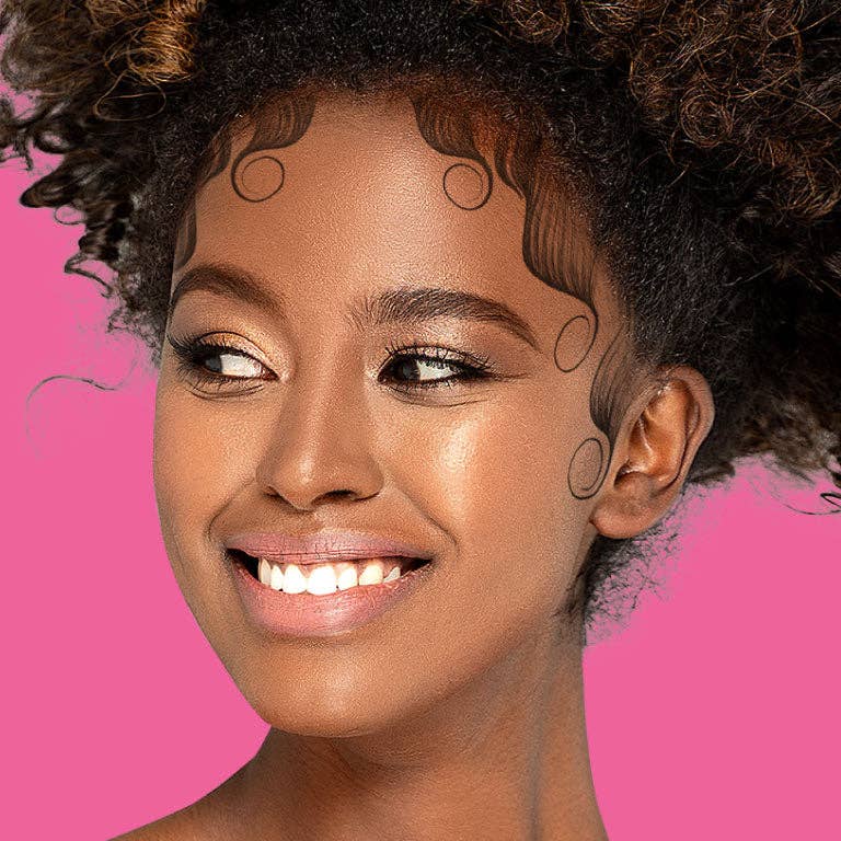 Esha Girl - Bae Hair Magic Instant Tattoo Sticker - Swirls