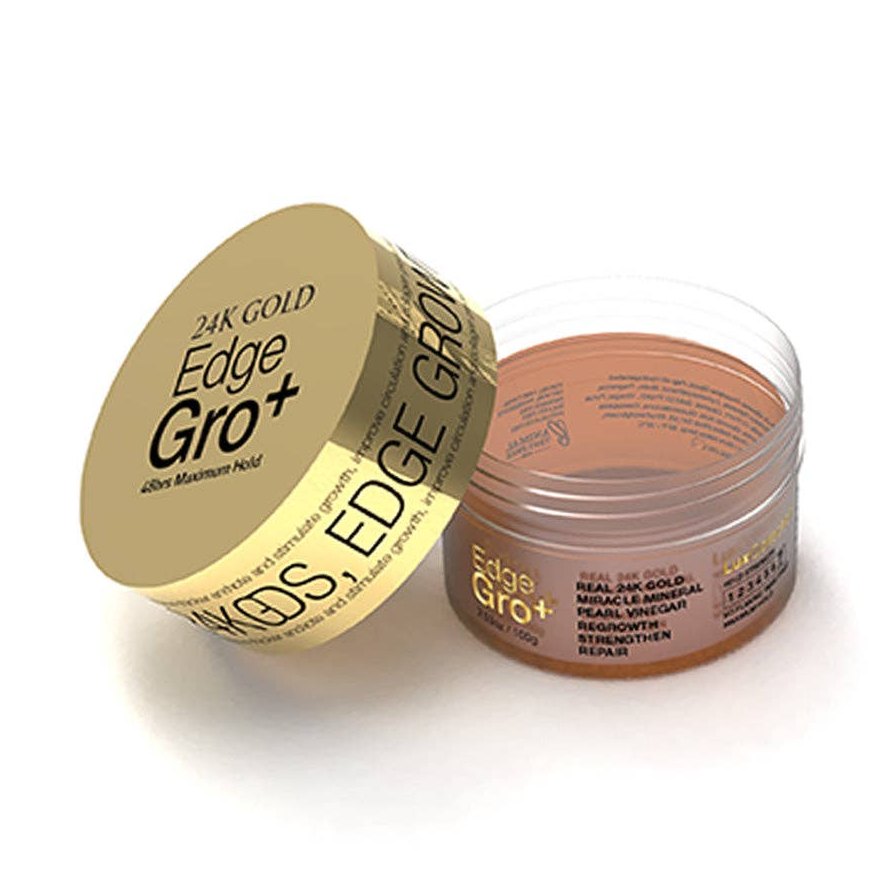 SM Beauty LLC - Lux Collection - 24k Gold Edge Gro+ 3.53oz/100g: LX23001 Edge Gro+