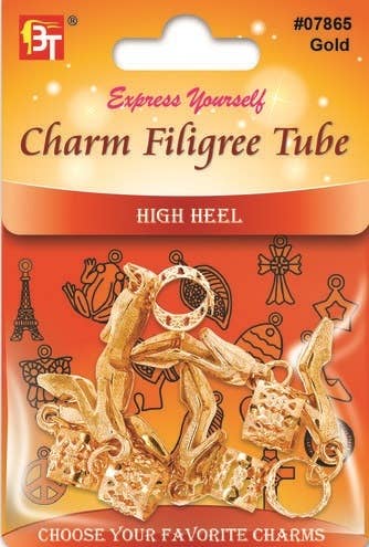 BRAID JEWELRY CHARMS-HIGH HEAL - GOLD