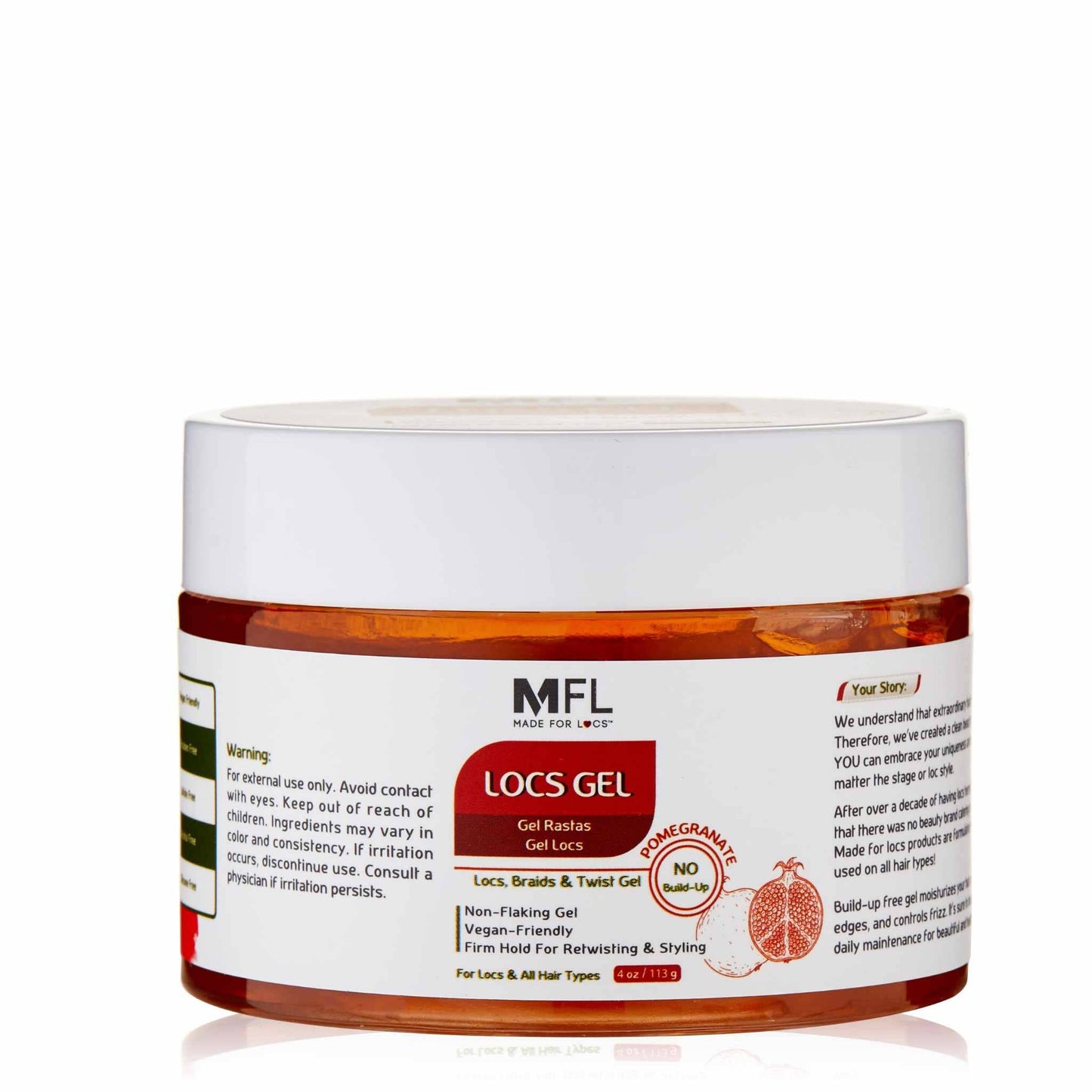 Made For Locs - Locs, Braids & Retwisting Firm Hold Gel | 4 oz: Pomegranate