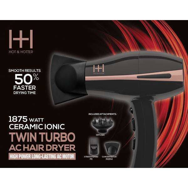 Annie International, Inc. - Hot & Hotter Dual Turbo Ceramic Ionic AC Hair Dryer